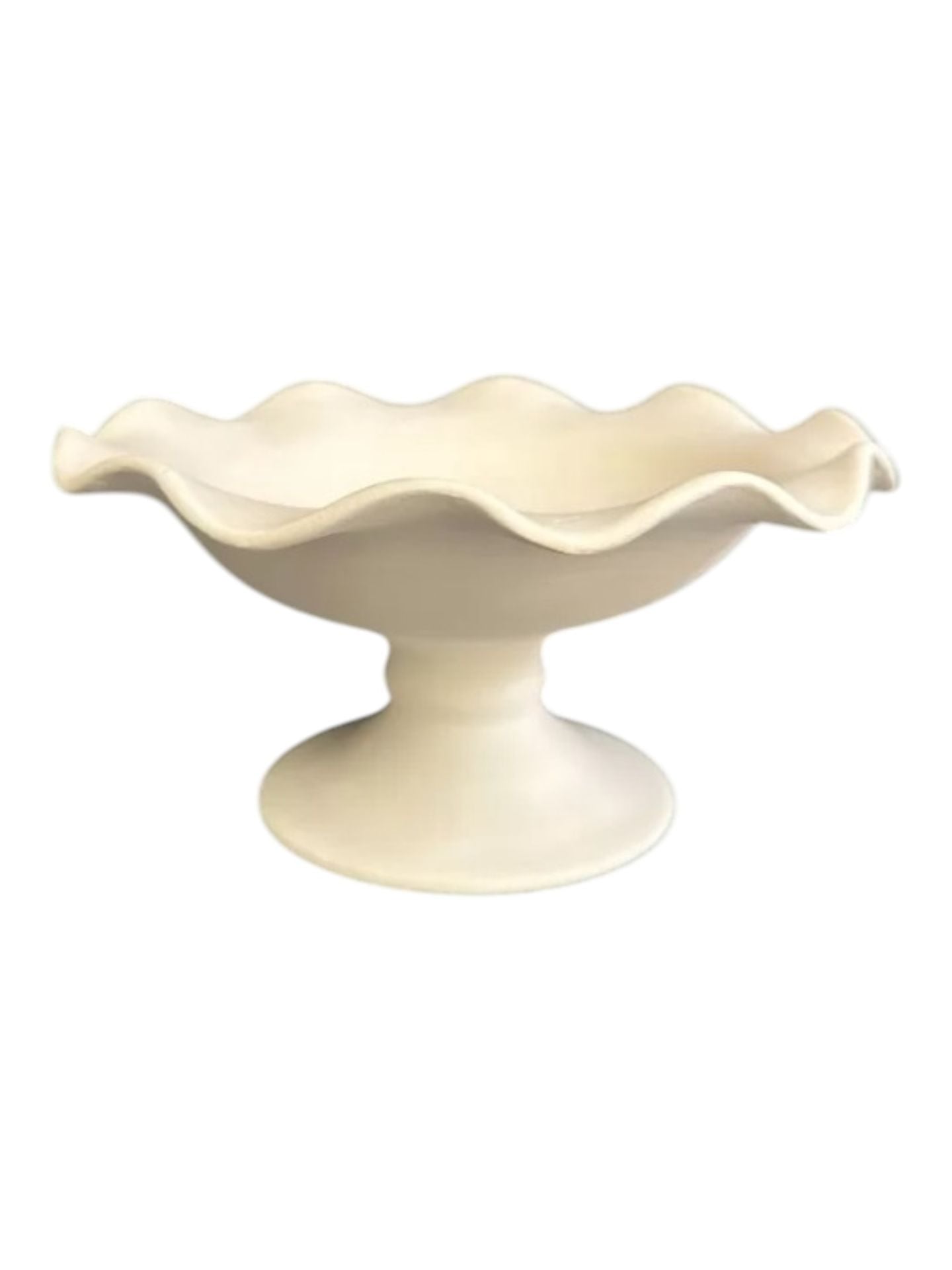 Ham Çini Bisküvi - AYAKLI MARUL KASE 18X9 CM