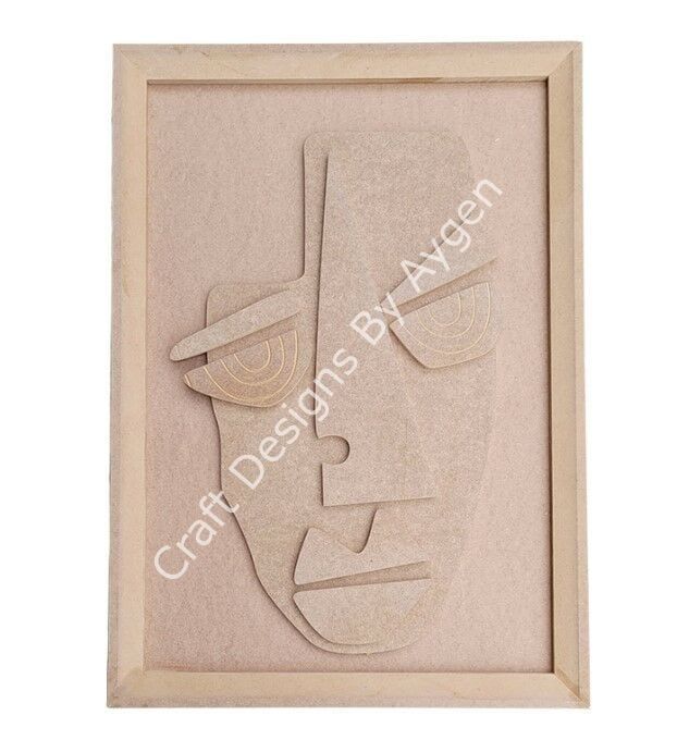 Boyanabilir Ahşap Ham Objeler - BÜYÜK AFRİKA PANO