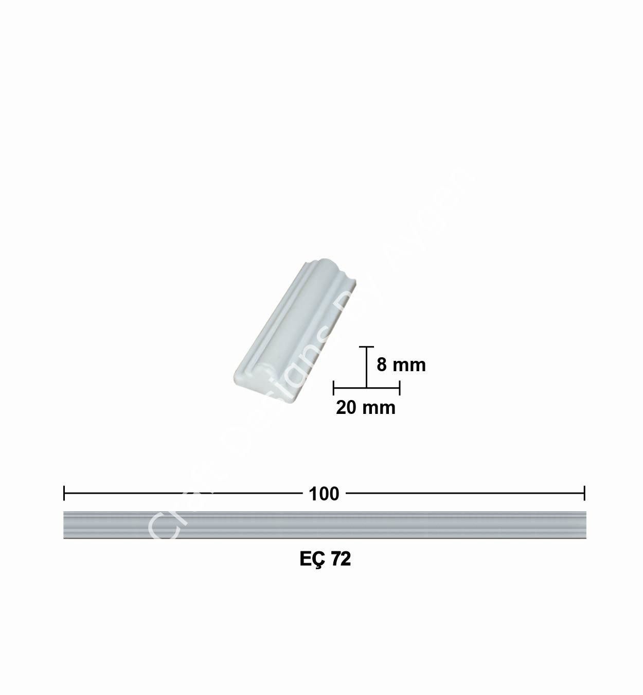 Boyanabilir Çıta&Aplik Objeler -EÇ 72 100 cm ESNEK MOBİLYA ÇITASI