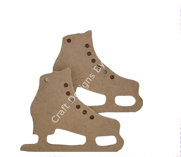 Boyanabilir Ahşap Ham Objeler -BUZ PATENİ TEKLİ 7.5 x 6.5 cm