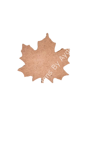 Boyanabilir Ahşap Ham Objeler -ÇINAR YAPRAĞI 9×9 cm