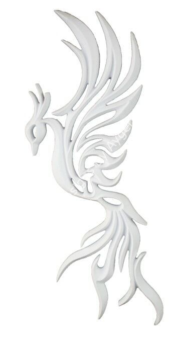 Boyanabilir Polyester Ham Objeler -SOYUT DUVAR KUŞ OBJE