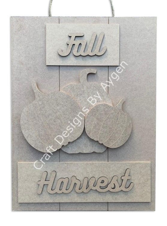 Boyanabilir Ahşap Ham Objeler - SONBAHAR PANO