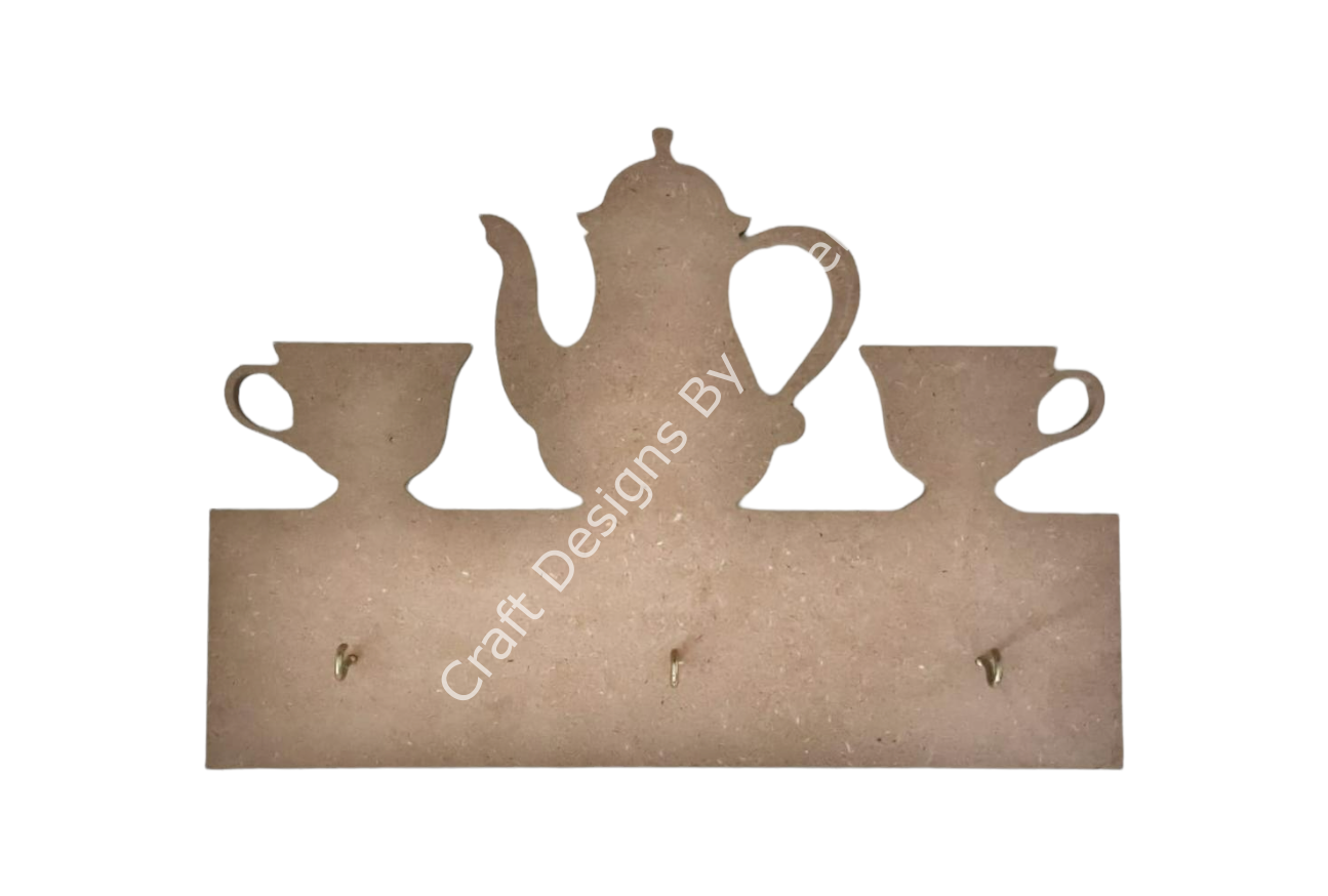 Boyanabilir Ahşap Ham Objeler -DEMLİK FİNCAN ASKILIK  35 x 25 cm