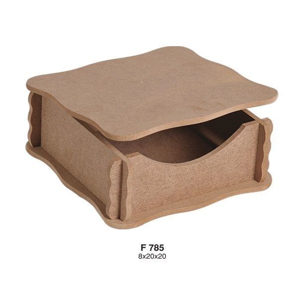 Boyanabilir Ahşap Ham Objeler -KAPAKLI PEÇETELİK