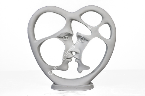 Boyanabilir Polyester Ham Objeler -KALPLİ SOYUT ÖPÜŞENLER