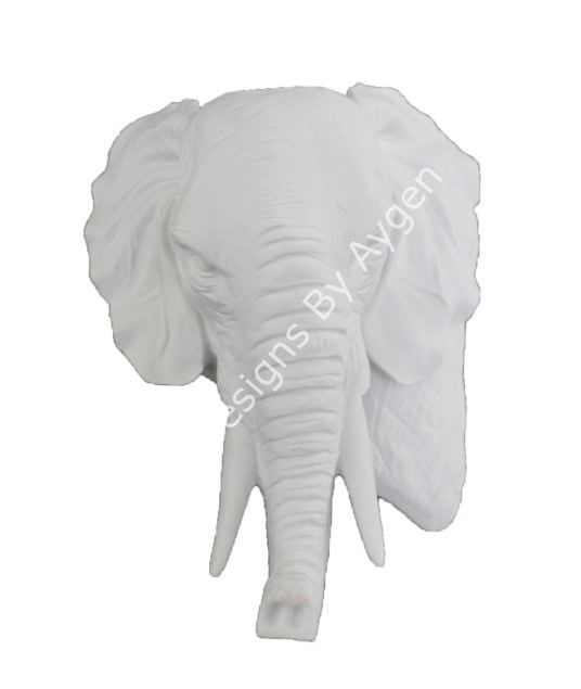 Boyanabilir Polyester Ham Objeler -FİL KAFASI 23X18 CM