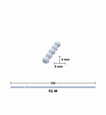 Boyanabilir Çıta&Aplik Objeler -EÇ 48 9 mm 100 cm BONCUK ÇITA
