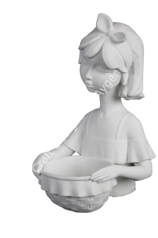 Boyanabilir Polyester Ham Objeler -SEPETLİ KIZ