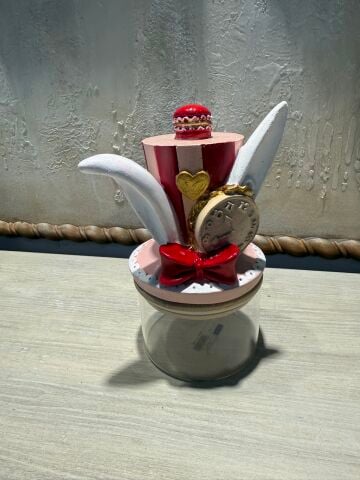 ŞAPKALI TAVŞAN CAM KAVANOZ