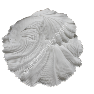 Boyanabilir Polyester Ham Objeler -BALIK SIRTI TABAK(27X27CM)