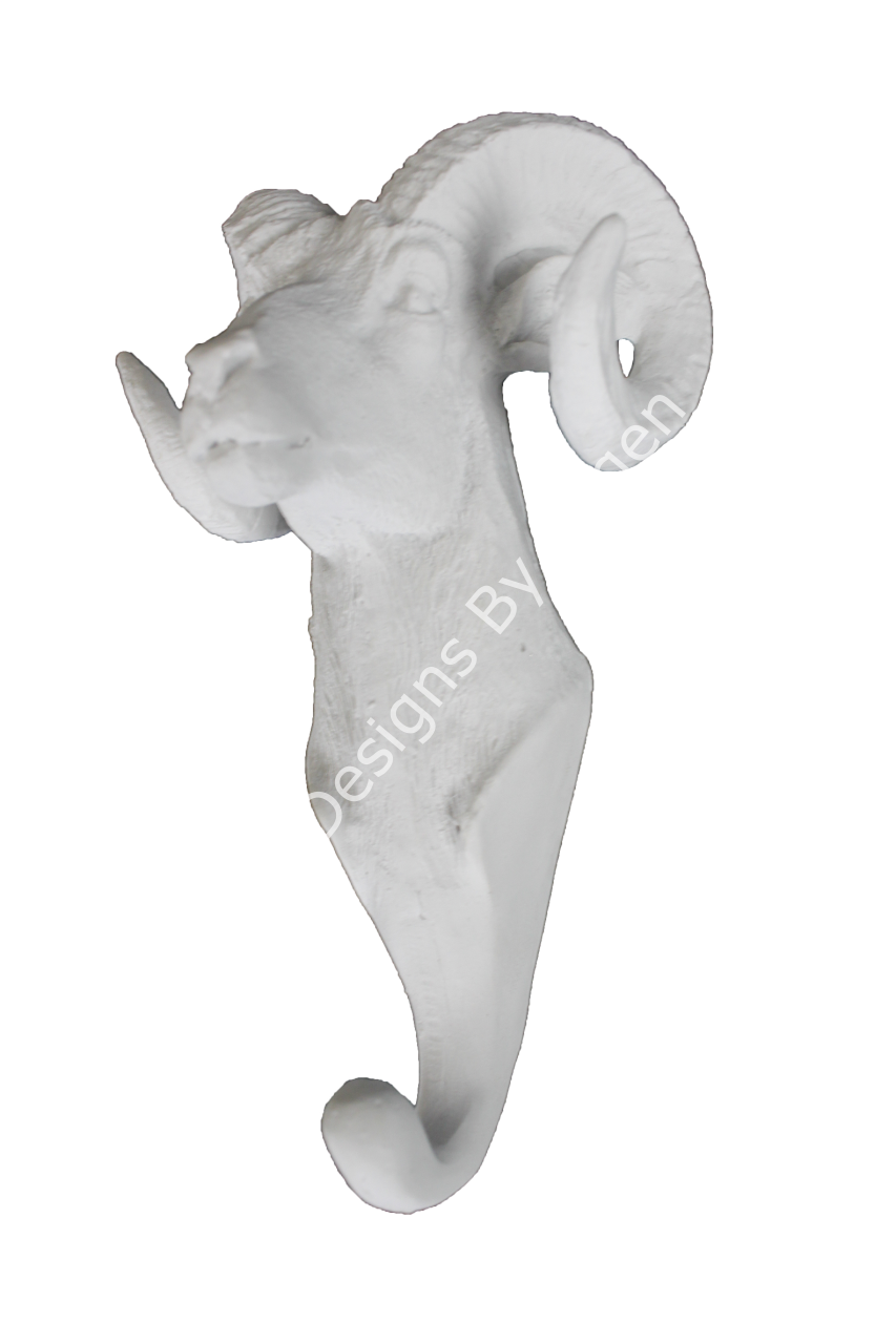 Boyanabilir Polyester Ham Objeler -KOÇ DUVAR ASKISI(16X10CM)