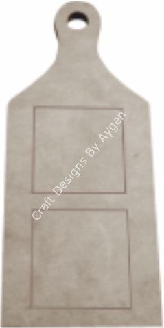 ÇİNİ - Boyanabilir Ahşap Ham Objeler  KESİM TAHTASI ÇİNİLİ 15x34