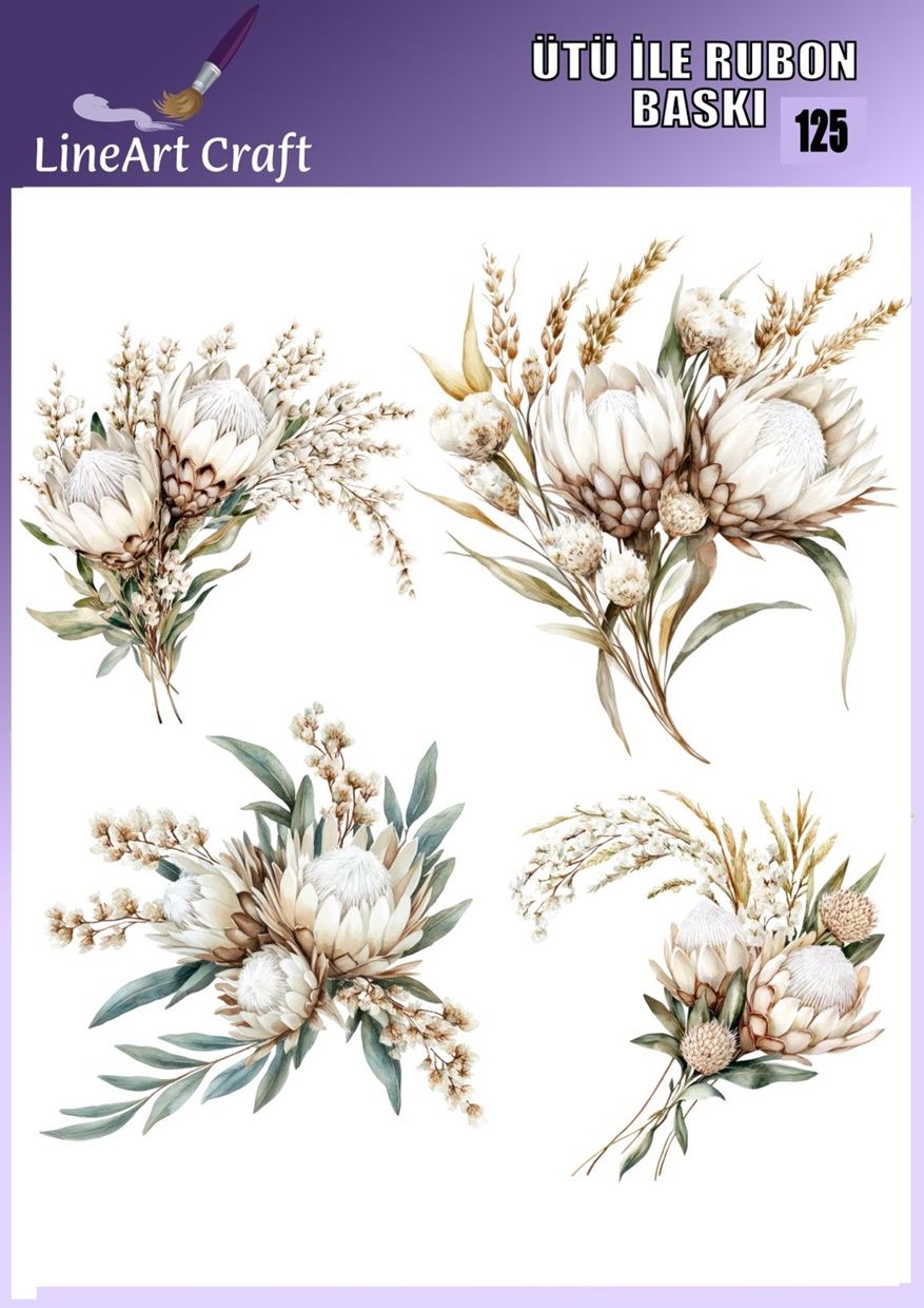 ÜTÜ ILE RUB ON TRANSFER – NO: 125 30×30 CM