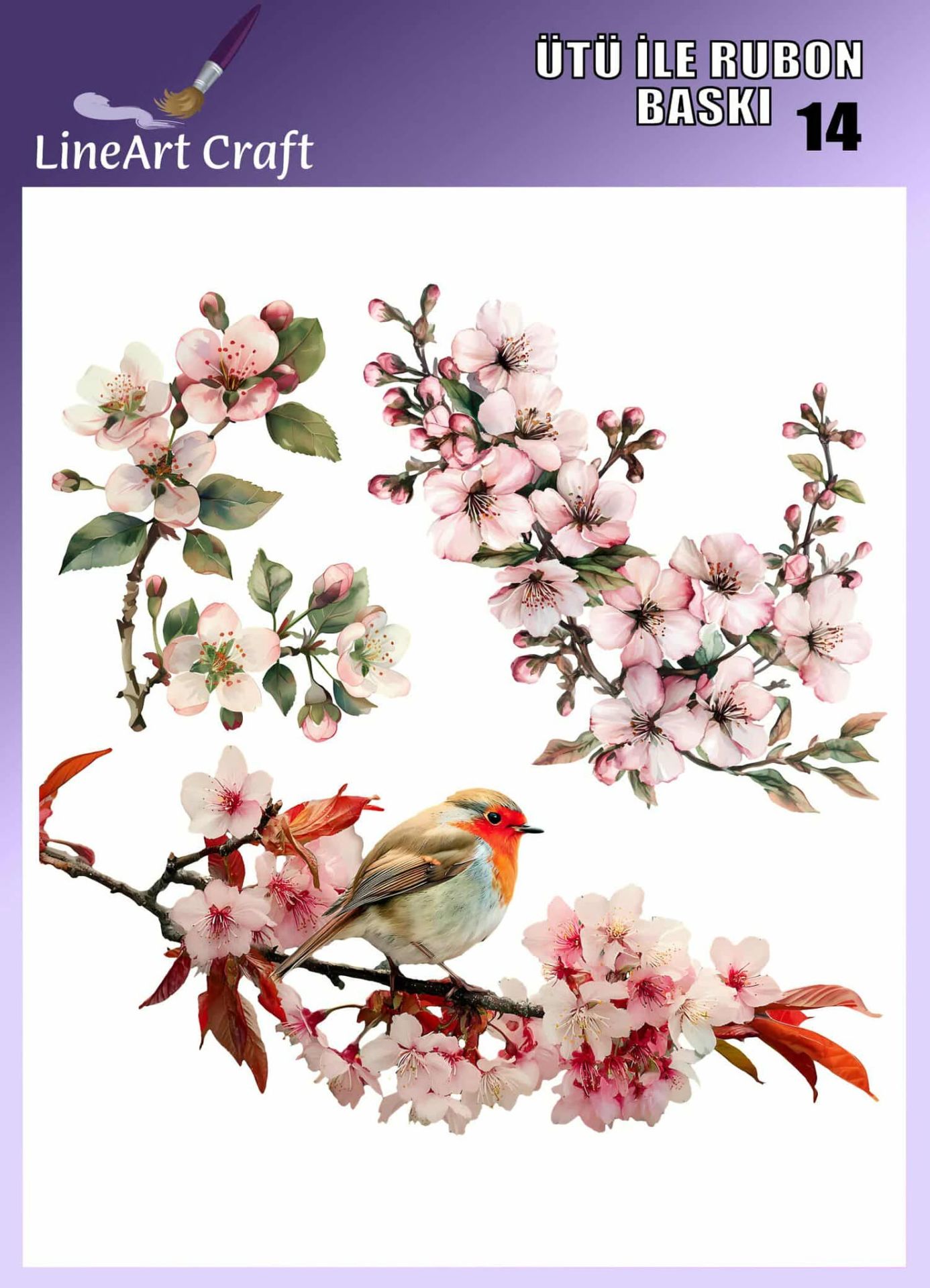 ÜTÜ ILE RUB ON TRANSFER – NO: 14 30×30 CM