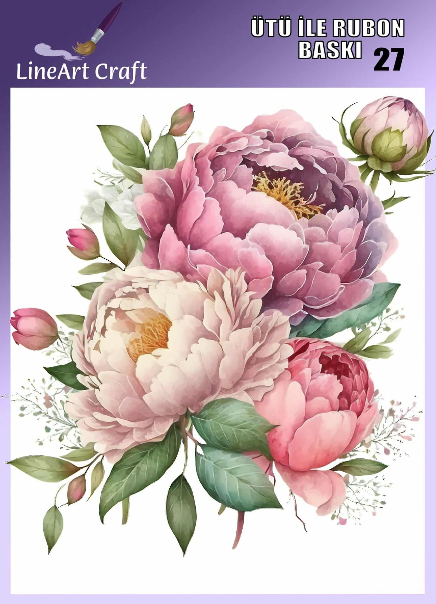 ÜTÜ ILE RUB ON TRANSFER – NO: 27 30×30 CM