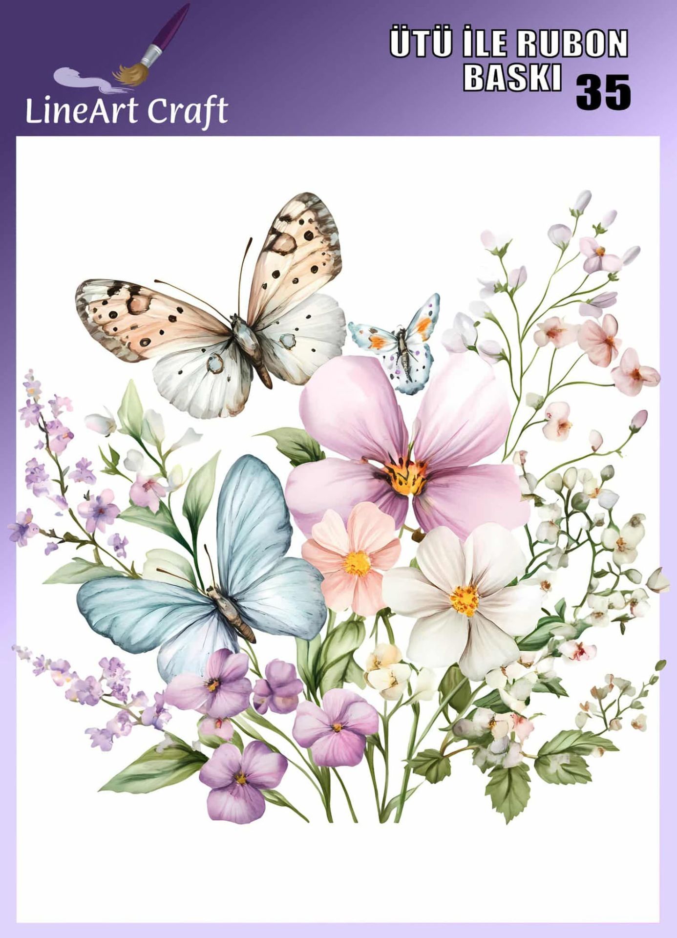 ÜTÜ ILE RUB ON TRANSFER – NO: 35 30×30 CM
